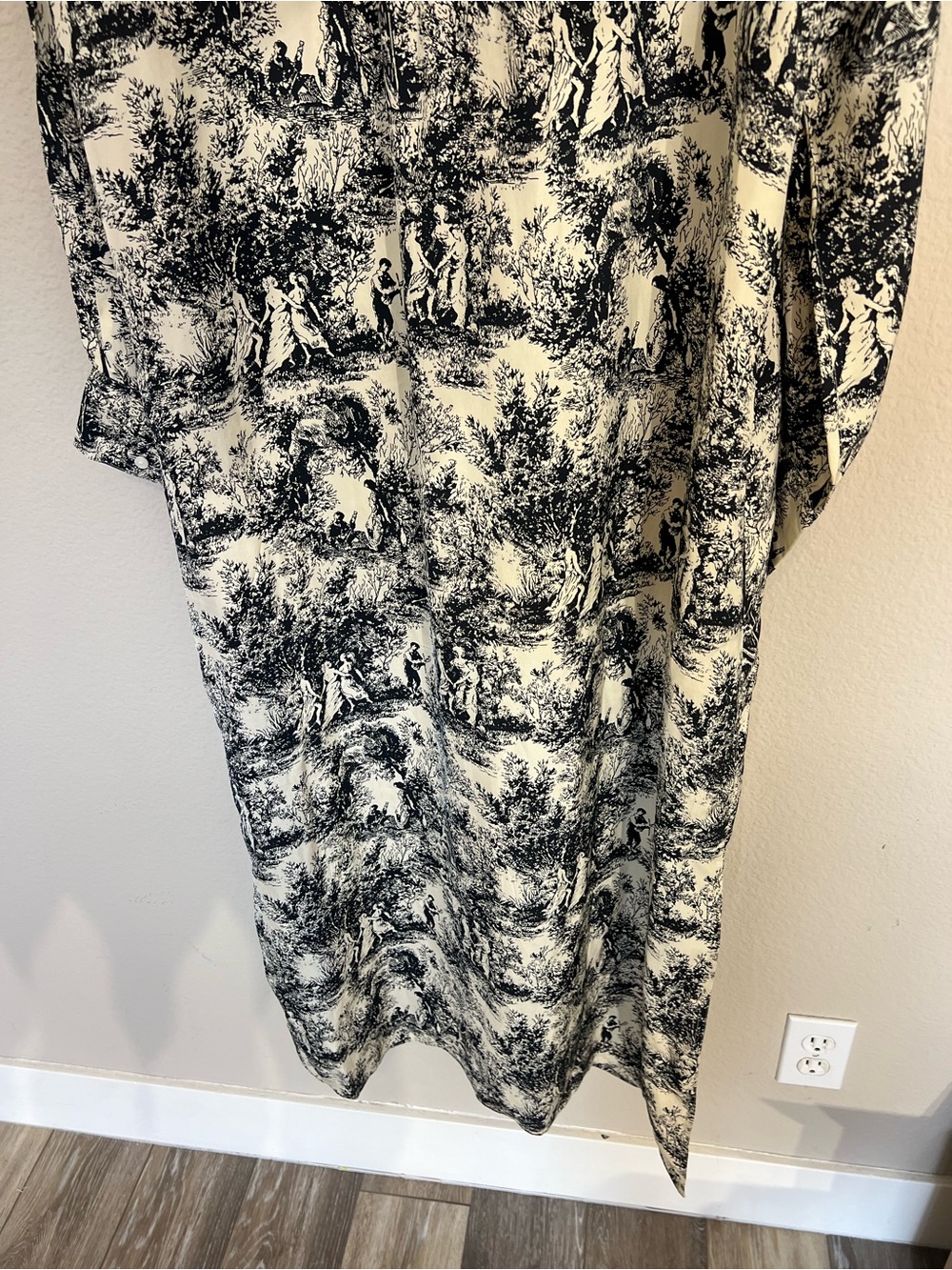 NWT J. Crew Bungalow long sleeve belted maxi dress toile drapey viscose twill L - Picture 12 of 15